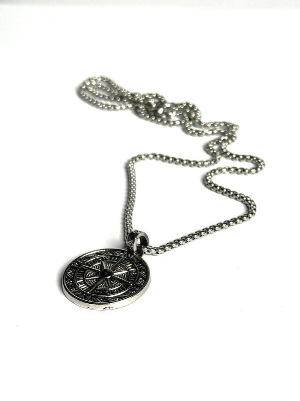 Vintage Compass Pendant Necklace