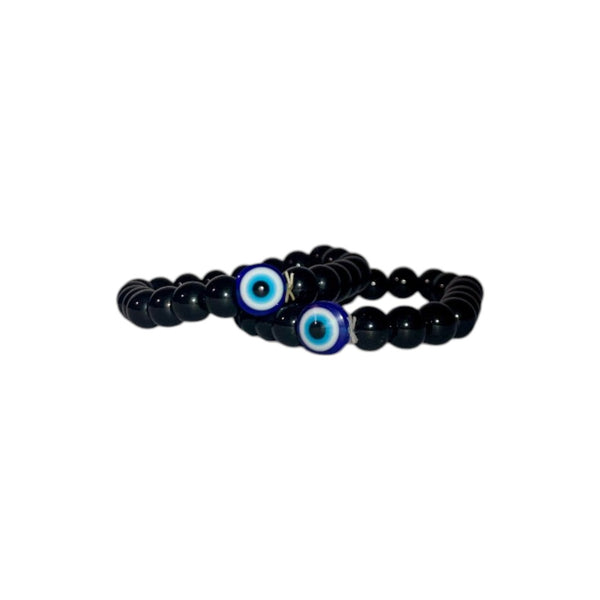 Black Stone Bead Bracelet