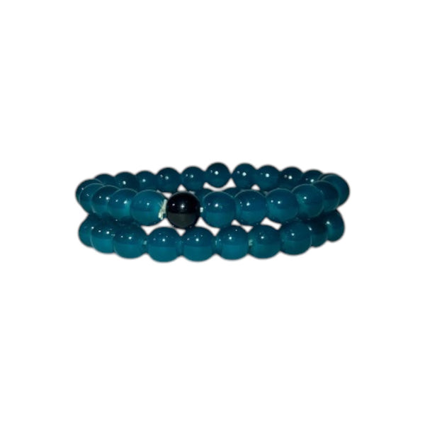 Ice blue Stone Bead Bracelet